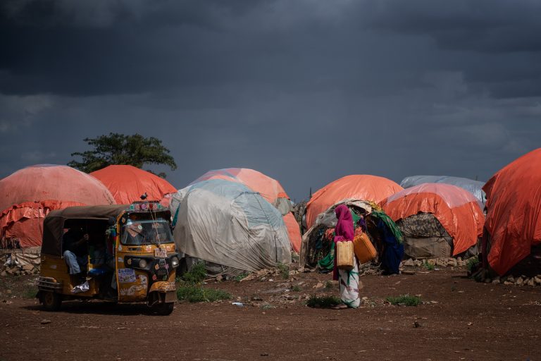 An IDP camp in Somalia